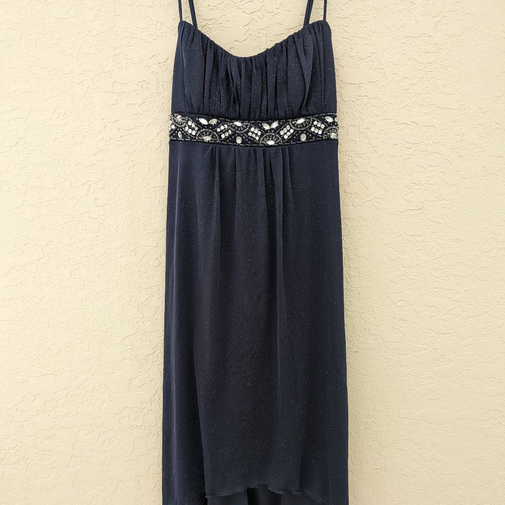 Speechless Asymmetrical Glitter Prom Dress Dance Y2K 00's Fairy Tie Back Size S